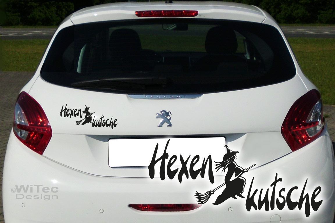 Hexe Hexenkutsche Autoaufkleber Auto Aukleber Sticker Gothic