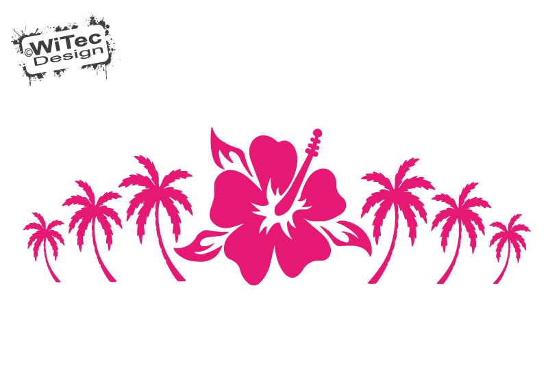 Hawaii Hibiscus Palme Autoaufkleber Auto Aufkleber