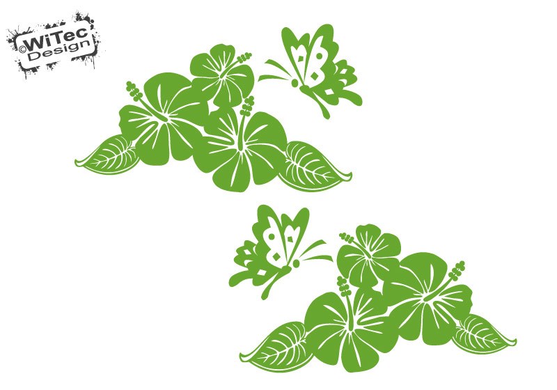 Autoaufkleber Hibiskus Auto Aufkleber Sticker