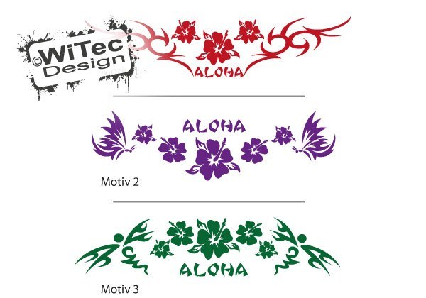 Hibiskus Autoaufkleber Schmetterling