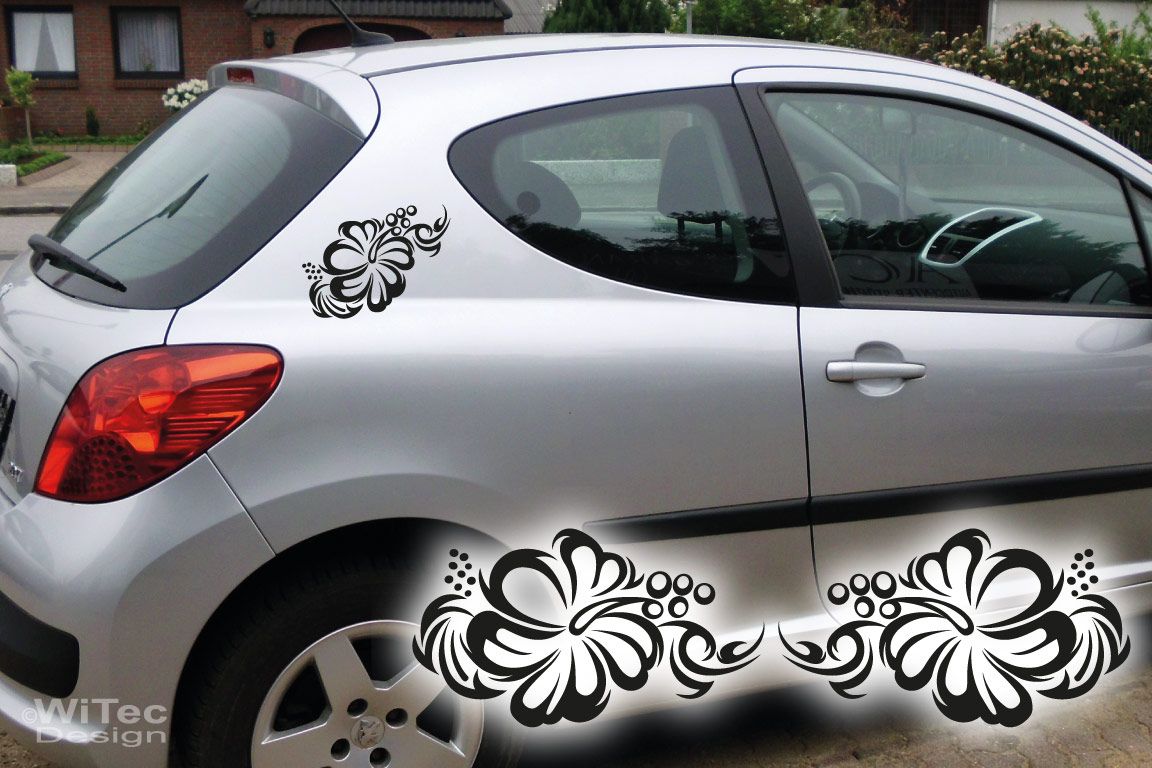 Auto Aufkleber Hibiskus Autoaufkleber Set Autoaufkleber Hibiskus Auto Aufkleber Set Tattoo