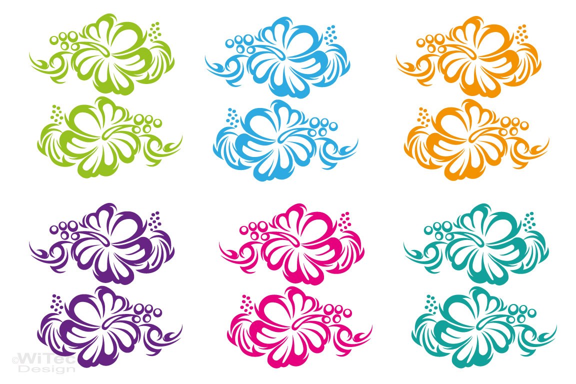Hibiskus Tribal Design Aufkleber Blume von Klebe-X jetzt Online kaufen!