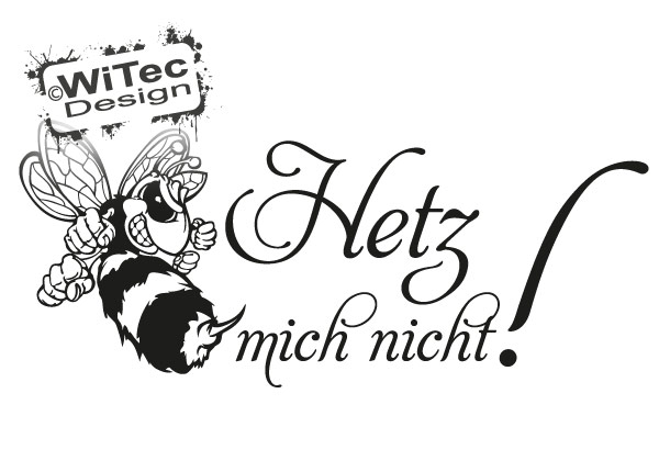 Auto Aufkleber Hetz mich nicht! Böse Biene Hornisse Spruch Biene Hornisse Hetz mich nicht Autoaufkleber