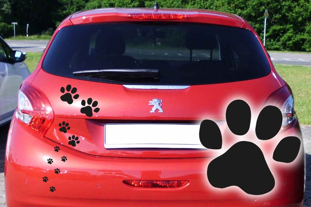 Autoaufkleber Pfoten Hundepfoten Aufkleber Hundeaufkleber Pfoten Hunde Aufkleber Auto