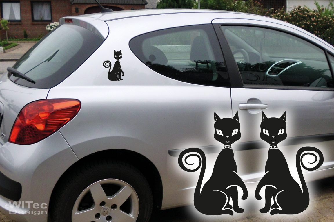 Autoaufkleber Katze Kätzchen Kitty 2er Set Aufkleber Autoaufkleber Katze Kätzchen 2er Set Aufkleber Sticker