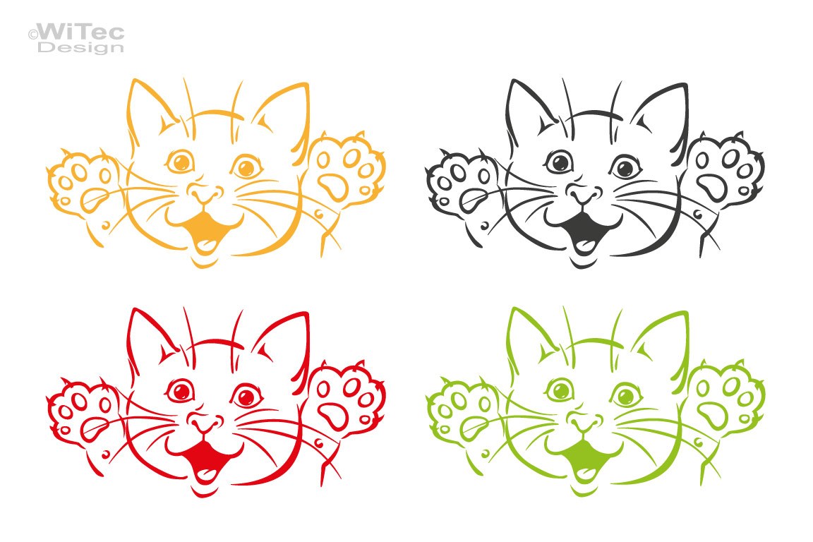 Autoaufkleber Katze Kitty Kätzchen Auto Aufkleber