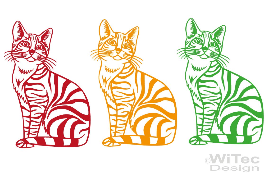Autoaufkleber Katze Tigerkatze Kätzchen Auto Aufkleber
