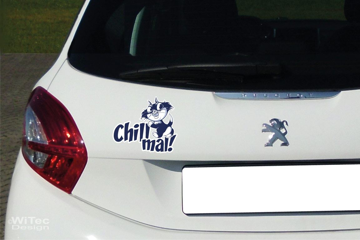 Katze Chill mal Autoaufkleber Auto Aufkleber Tattoo