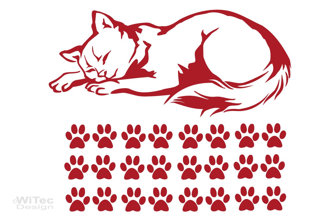 Autoaufkleber Katze Katzenpfoten Auto Aufkleber