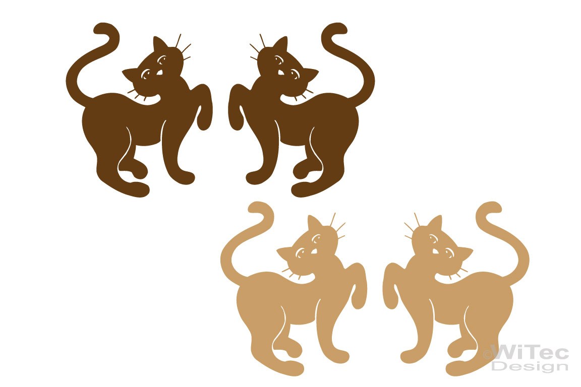Autoaufkleber Katzen Katze 2er Set Sticker Aufkleber