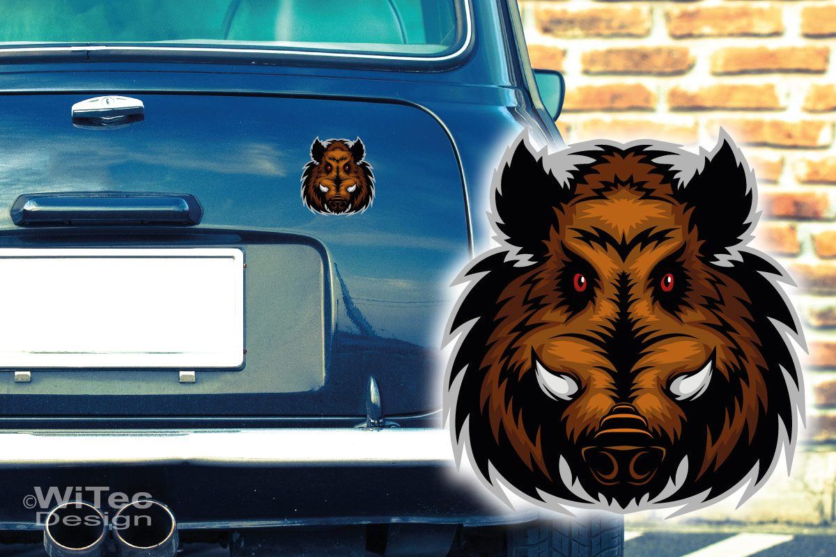 Auto Aufkleber Keiler Wildschwein Autoaufkleber Sticker