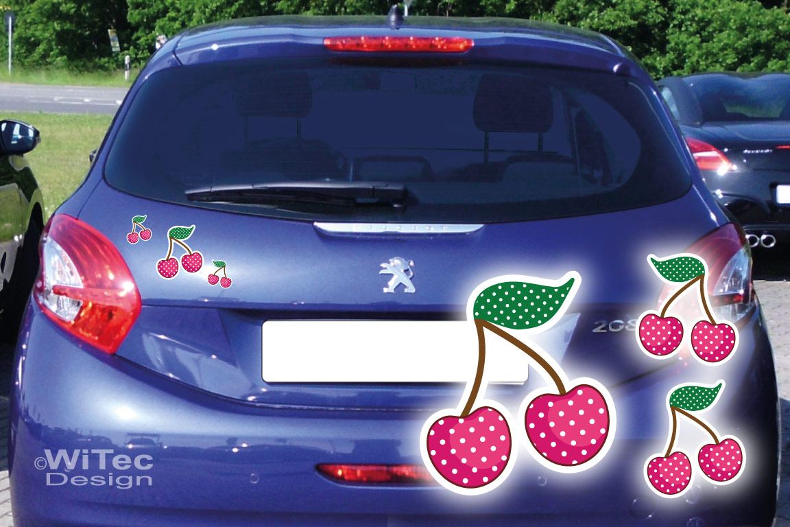 Auto Aufkleber Kirschen Autoaufkleber Sticker Pink