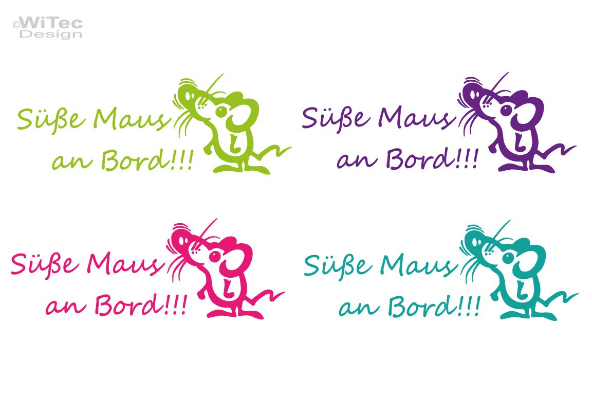 Süße Maus an Bord Auto Aufkleber Sticker