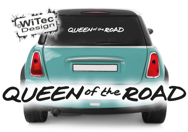 Autoaufkleber Queen of the Road Heckscheibenaufkleber