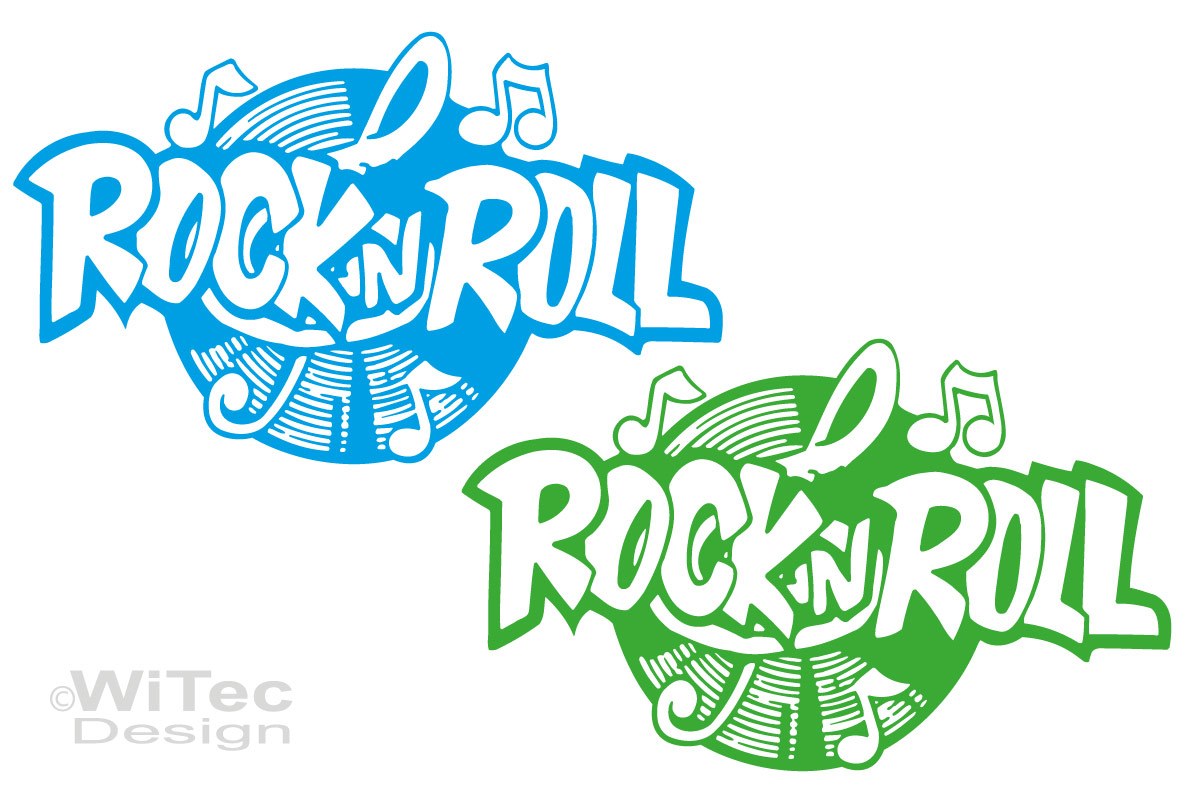 Auto Aufkleber Rock`n Roll Autoaufkleber Motorhaube Tattoo