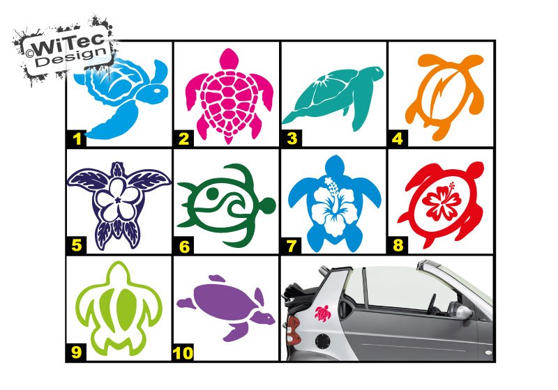 Schildkröte Turtle Autoaufkleber Hawaii Aufkleber