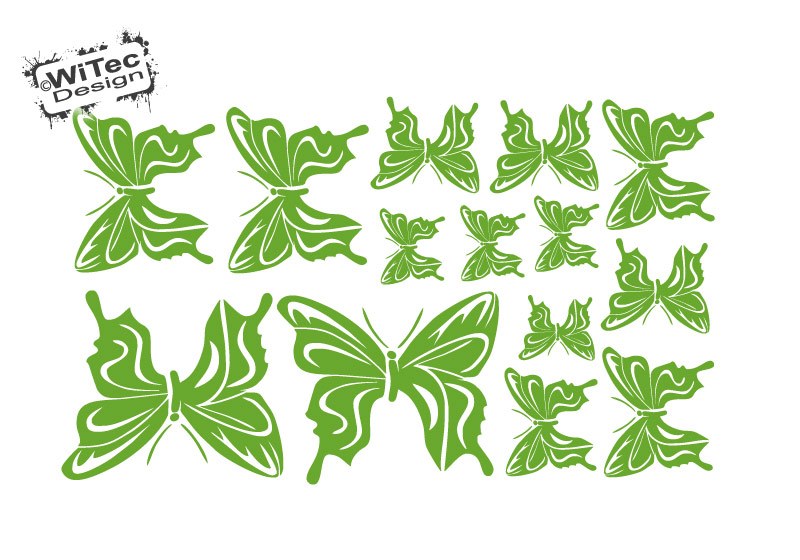 Schmetterlinge Hawaii Autoaufkleber Set