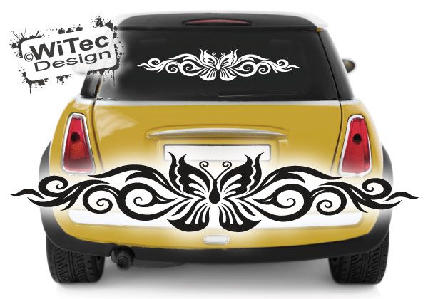 Schmetterling Tribal Auto Aufkleber Sticker Autoaufkleber Schmetterling Tribal Heckscheibenaufkleber