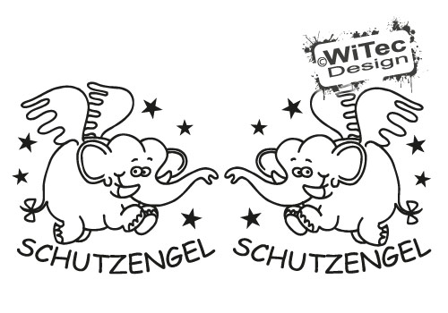 Autoaufkleber Schutzengel Elefant Aufkleber Autoaufkleber Schutzengel Elefant Aufkleber