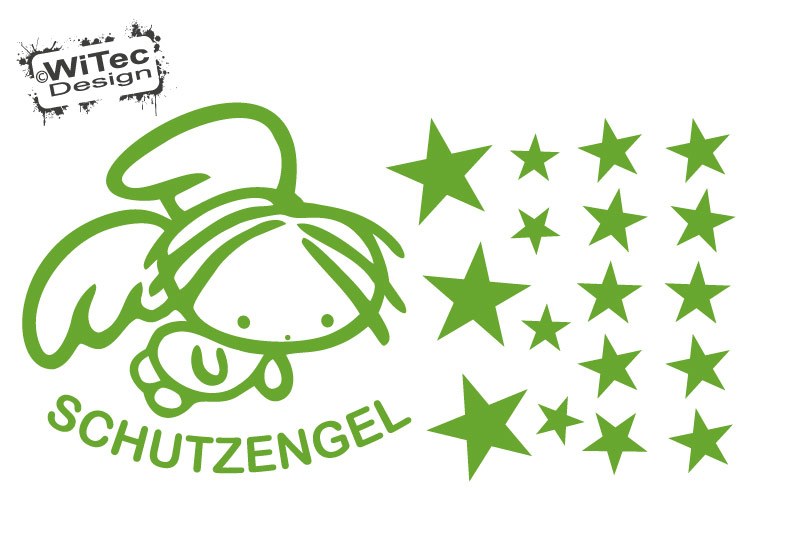 Autoaufkleber Schutzengel Sterne