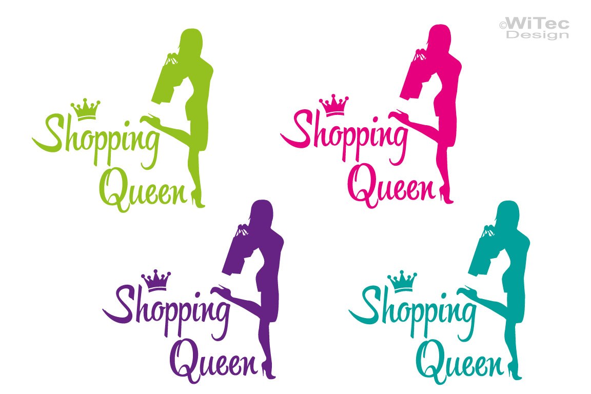 Shopping Queen Autoaufkleber Auto Aukleber Sticker Krone