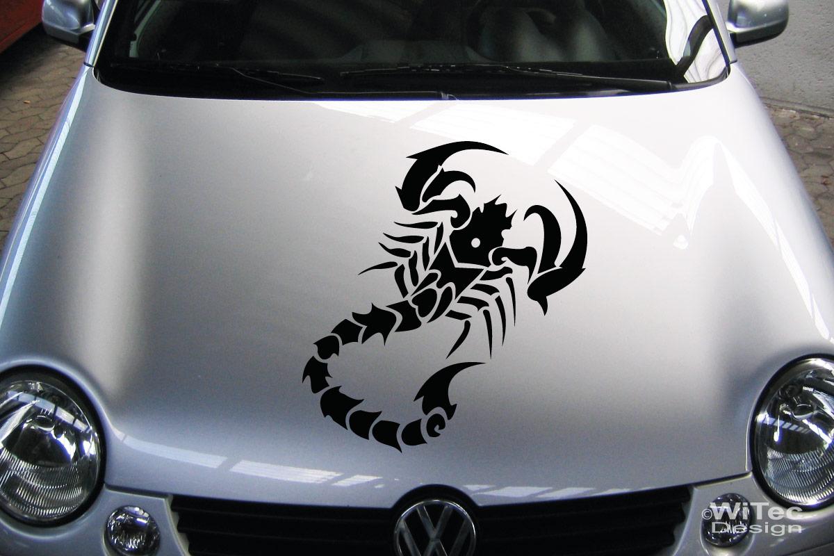 Skorpion Autoaufkleber Tribal Motorhaubenaufkleber