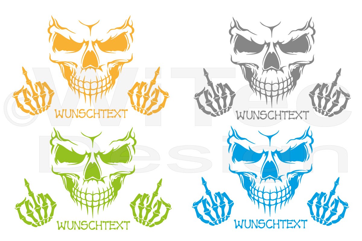 Auto Aufkleber Skull Totenkopf Autoaufkleber Heckscheibe