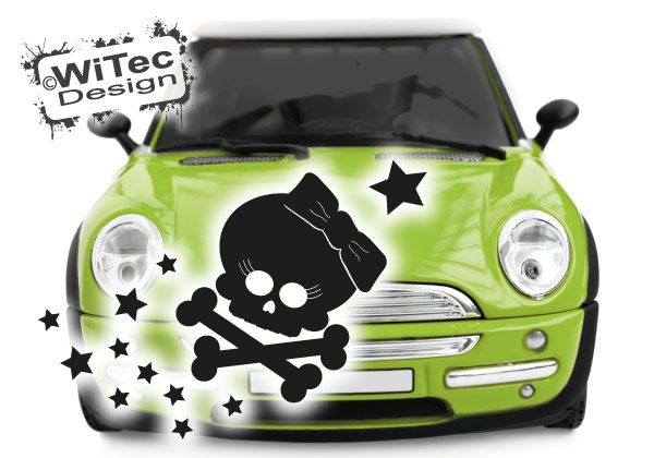 Autoaufkleber Skull Totenkopf Sterne