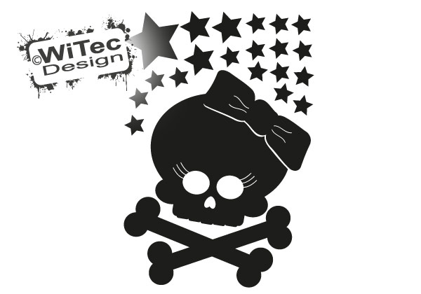 Skull Sterne Autoaufkleber