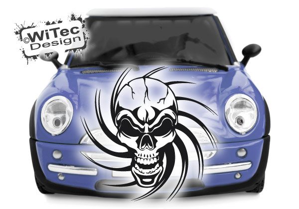 Totenkopf Skull Tribal Tattoo Auto Aufkleber Autoaufkleber Skull Totenkopf
