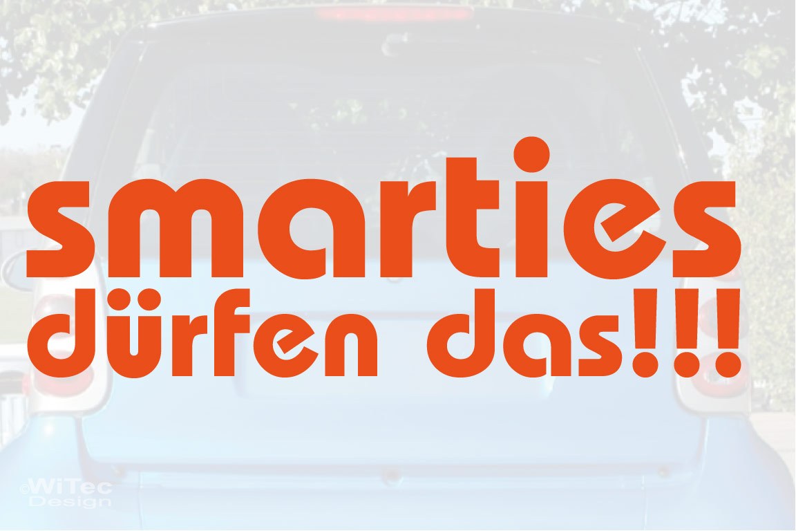 Auto Aufkleber Smarties dürfen das Autoaufkleber Sticker