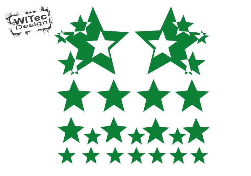 Autoaufkleber Sterne Aufkleber Set Auto