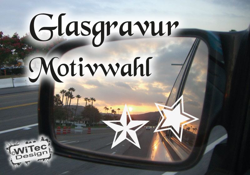 Sterne Glasgravur Autoaufkleber Spiegelaufkleber