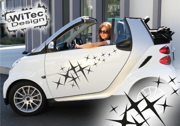 Aufkleber Sterne Set für den Smart