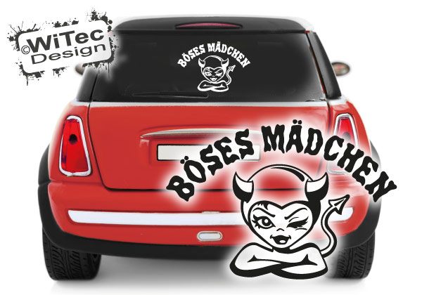 Autoaufkleber Böses Mädchen Teufel Auto Aufkleber Autoaufkleber Böses Mädchen Teufel Auto Aufkleber