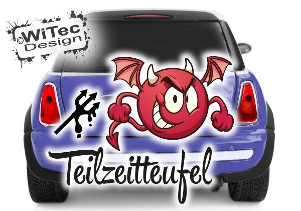 Teufel Autoaufkleber Teilzeitteufel Devil