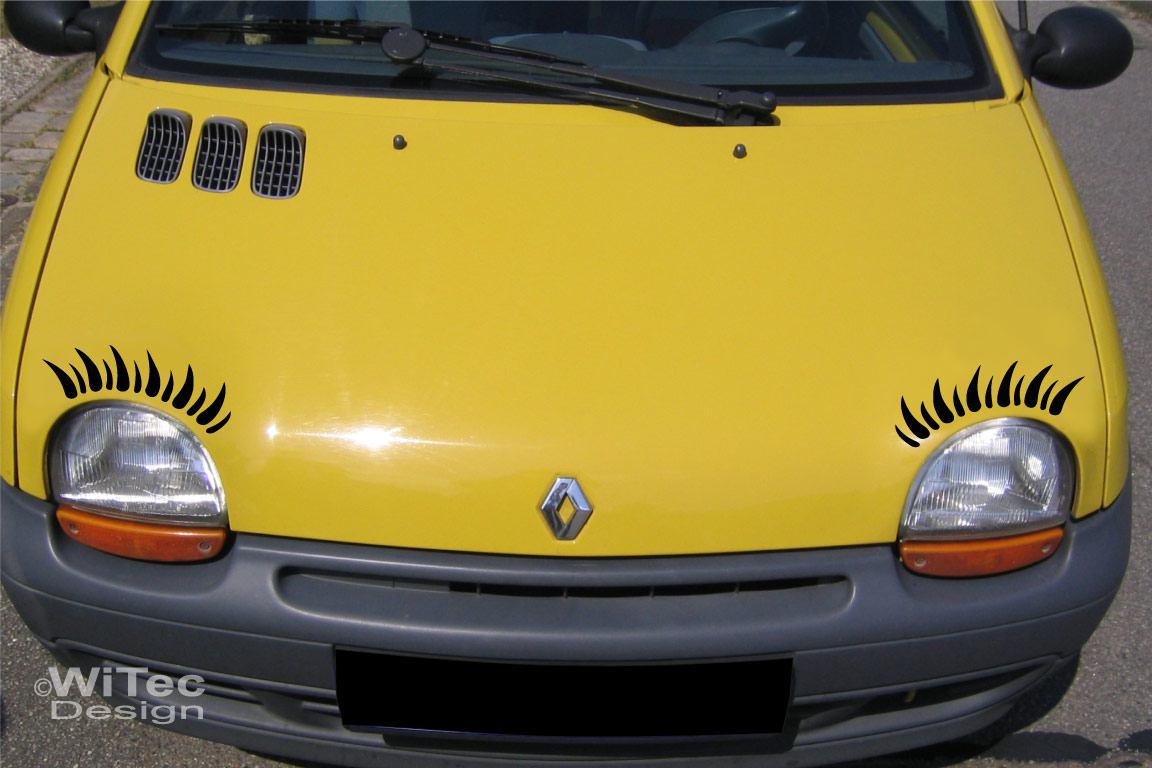 Wimpern für Twingo Auto Aufkleber Sticker Tattoo