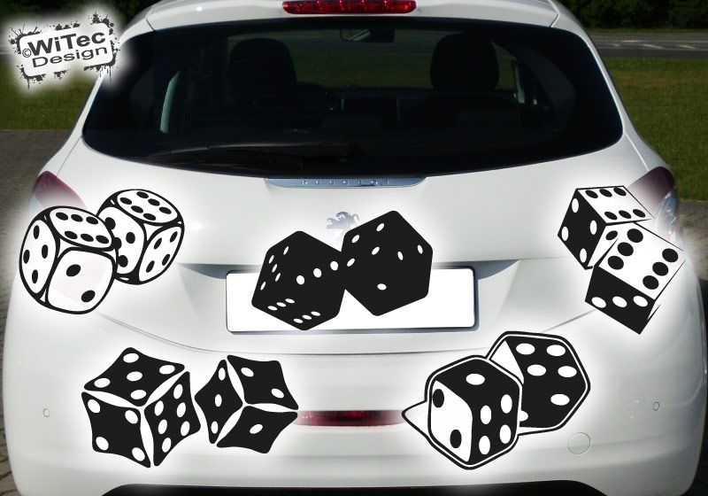 Autoaufkleber Würfel sticker Aukleber decal dice Würfel Aufkleber Autoaufkleber sticker decal dice