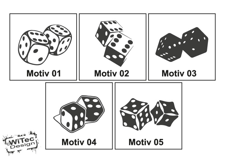 Autoaufkleber Würfel sticker Aukleber decal dice Autoaufkleber Würfel sticker Auto Aukleber