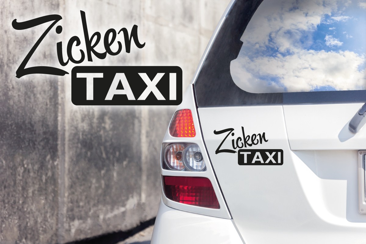 Autoaufkleber Zicken Taxi Auto Aufkleber Zickentaxi