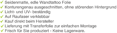 wandtattoo eigenschaften