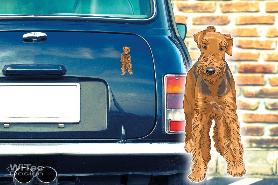 Hundeaufkleber Airedale Terrier Autoaufkleber Sticker Hundeaufkleber Airedale Terrier Autoaufkleber Sticker