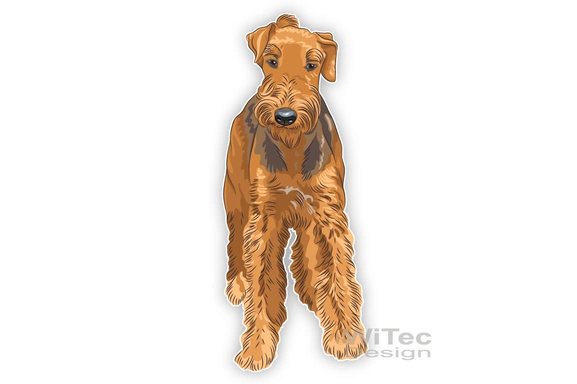 Hundeaufkleber Airedale Terrier Autoaufkleber Sticker Hundeaufkleber Airedale Terrier Autoaufkleber Sticker