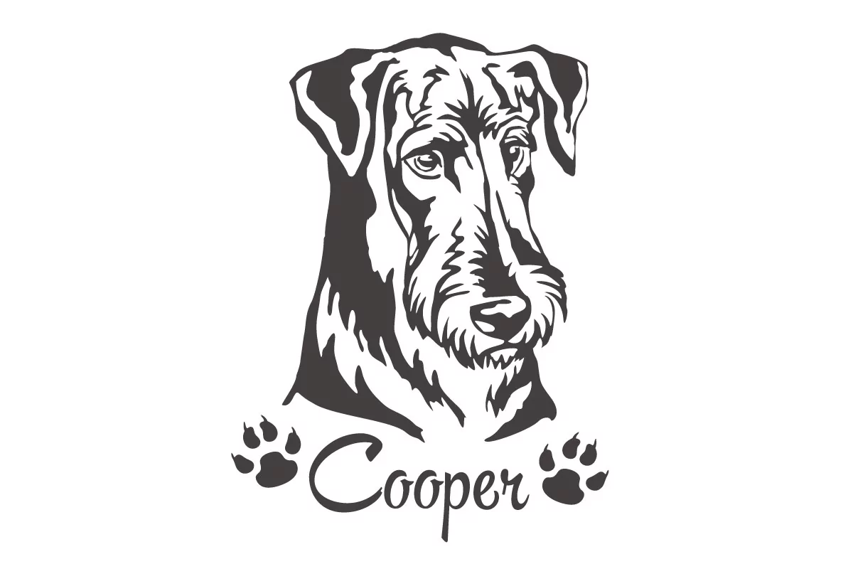 Hundeaufkleber Airedale Terrier Name Auto Aufkleber Hundeaufkleber Aieredale Terrier Autoaufkleber Aufkleber