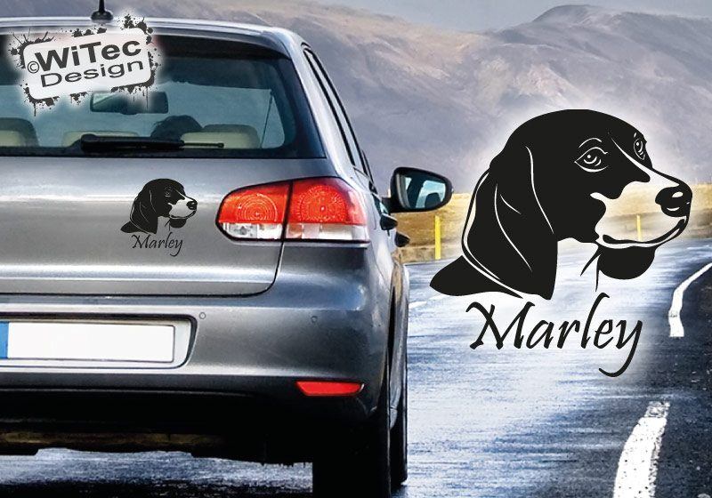 Beagle Autoaufkleber Hundename Aufkleber Hundeaufkleber
