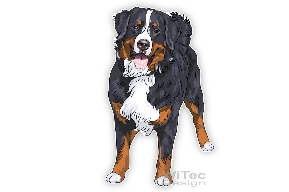Hundeaufkleber Berner Sennenhund Autoaufkleber Sticker