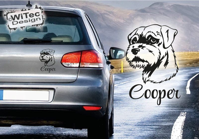 Border Terrier Autoaufkleber Hundenamen Aufkleber Hundeaufkleber