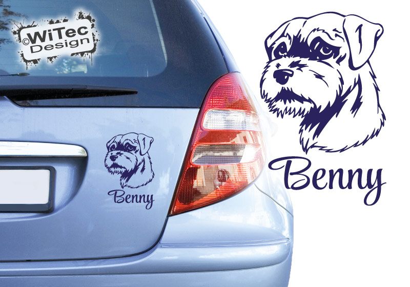 Border Terrier Autoaufkleber Hundenamen Aufkleber Hundeaufkleber