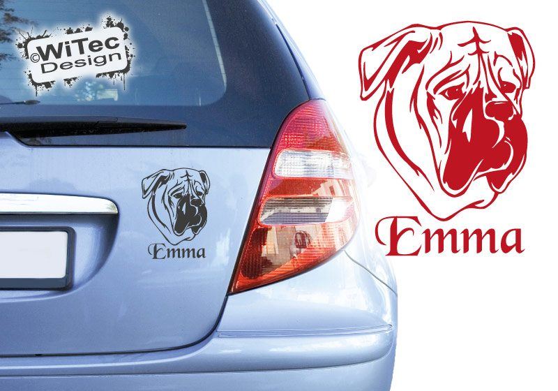 Bullmastiff Autoaufkleber Hundenamen Aufkleber Hundeaufkleber Bullmastiff Autoaufkleber Hundenamen Aufkleber Hundeaufkleber