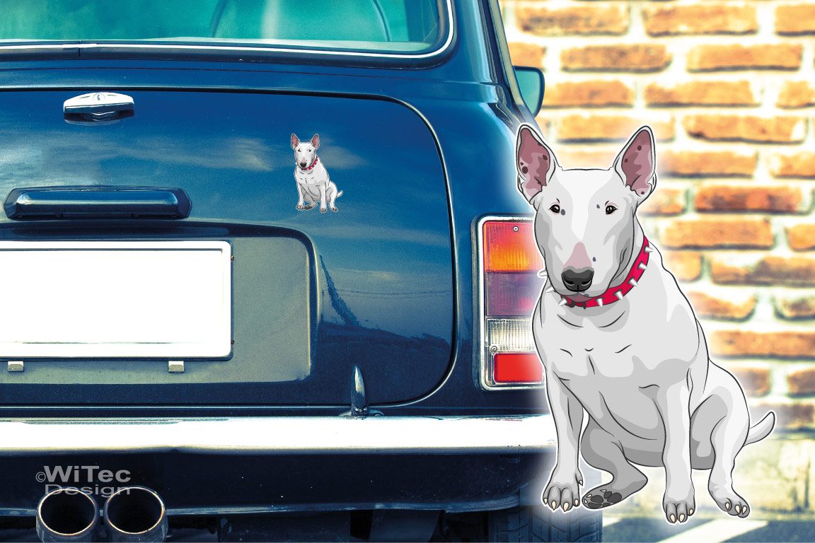 Hundeaufkleber Bull Terrier Autoaufkleber Sticker Hundeaufkleber Bull Terrier Autoaufkleber Sticker